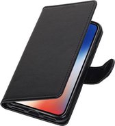 iPhone X / XS  Portemonnee hoesje booktype wallet case Zwart