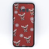 Samsung S8 Plus - hoes, cover - TPU - kerst - Rudolf rednose - rood