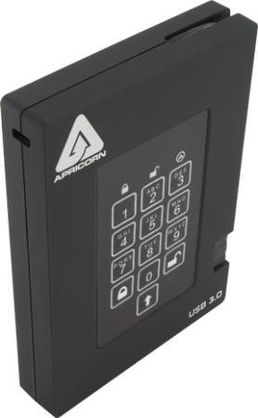 Apricorn Padlock Fortress - FIPS validated, 2TB USB 3.0 van Merkloos — afbeelding 3