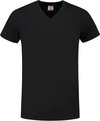 T-shirt Tricorp col V ajusté - Décontracté - 101005 - Noir - taille M