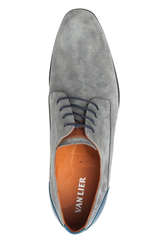 Grijze veterschoenen heren deals