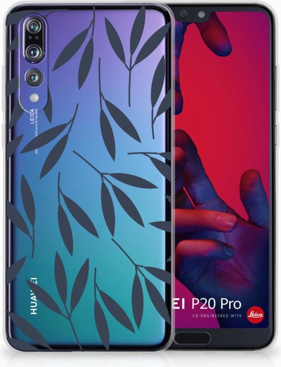 Huawei P20 Pro TPU Case Leaves Blue