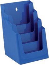 Folderdisplay 4 vaks A5 Blauw
