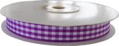 Geruit Lint 6mm (0,6cm) | Lint met Ruitjes | Smal Lint | Gingham Plaid | Violet | Cadeaulint | Decoratielint | Rol: 22 meter