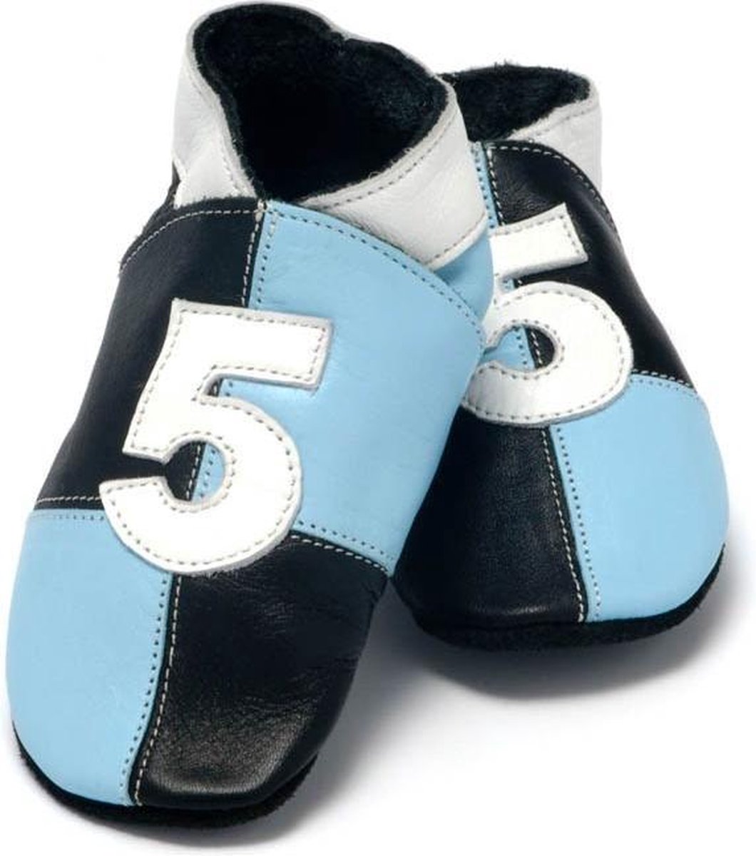 Baby Dutch babyslofjes rugby blauw