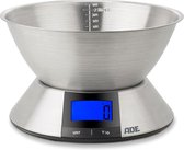 ADE - Digitale Keukenweegschaal Hanna - RVS - met afneembare mengkom - 5kg-1g