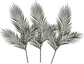 3x Groene Areca/goudpalm kunsttakken kunstplanten 95 cm - Kunstplanten/kunsttakken - Kunstbloemen boeketten