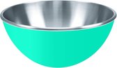 Zak!Designs Gemini Serveerschaal - Dubbelwandig - Rvs - 25 cm - Aqua blauw