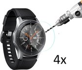 4X Tempered Glass Screen Protector Geschikt Geschikt Voor Samsung Galaxy Watch 46 MM - Ultradun Gehard Glas Set