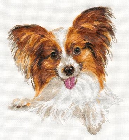 Alisa Stickpackung "Puppy" | Kreuzstich-Set Für Anfänger | Inkl. Stoff, Garn, Nadel & Anleitung | Motiv Größe 8x9 Cm