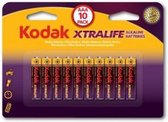 10 x Kodak Xtralife Alkaline AAA batterijen.