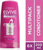 L’Oréal Paris Elvive Nutri Gloss Luminizer Conditioner - 6x200 ml - Voordeelverpakking
