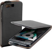 MP Case® zwart eco lederen flip case voor Huawei Honor 9 flip cover