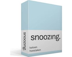 Snoozing - Katoen - Hoeslaken - Tweepersoons - 120x220 cm - Hemel