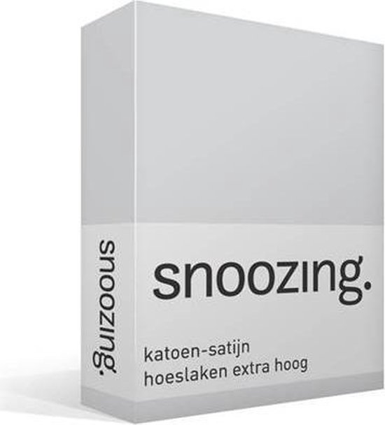 Snoozing - Katoen-satijn - Hoeslaken - Extra Hoog