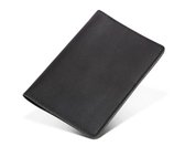 CoshX® lederen paspoorthoes zwart met vakjes voor pasjes etc. - leren paspoorthoes