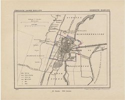 Historische kaart, plattegrond van gemeente Haarlem in Noord Holland uit 1867 door Kuyper van Kaartcadeau.com