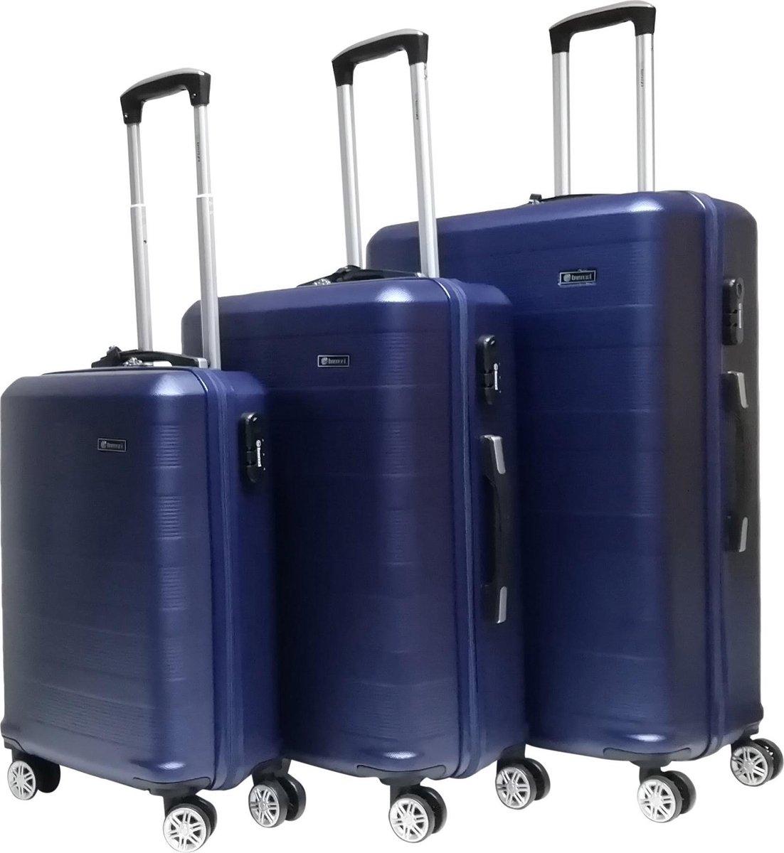 Benzi Jalba - 3 delige ABS kofferset - blauw