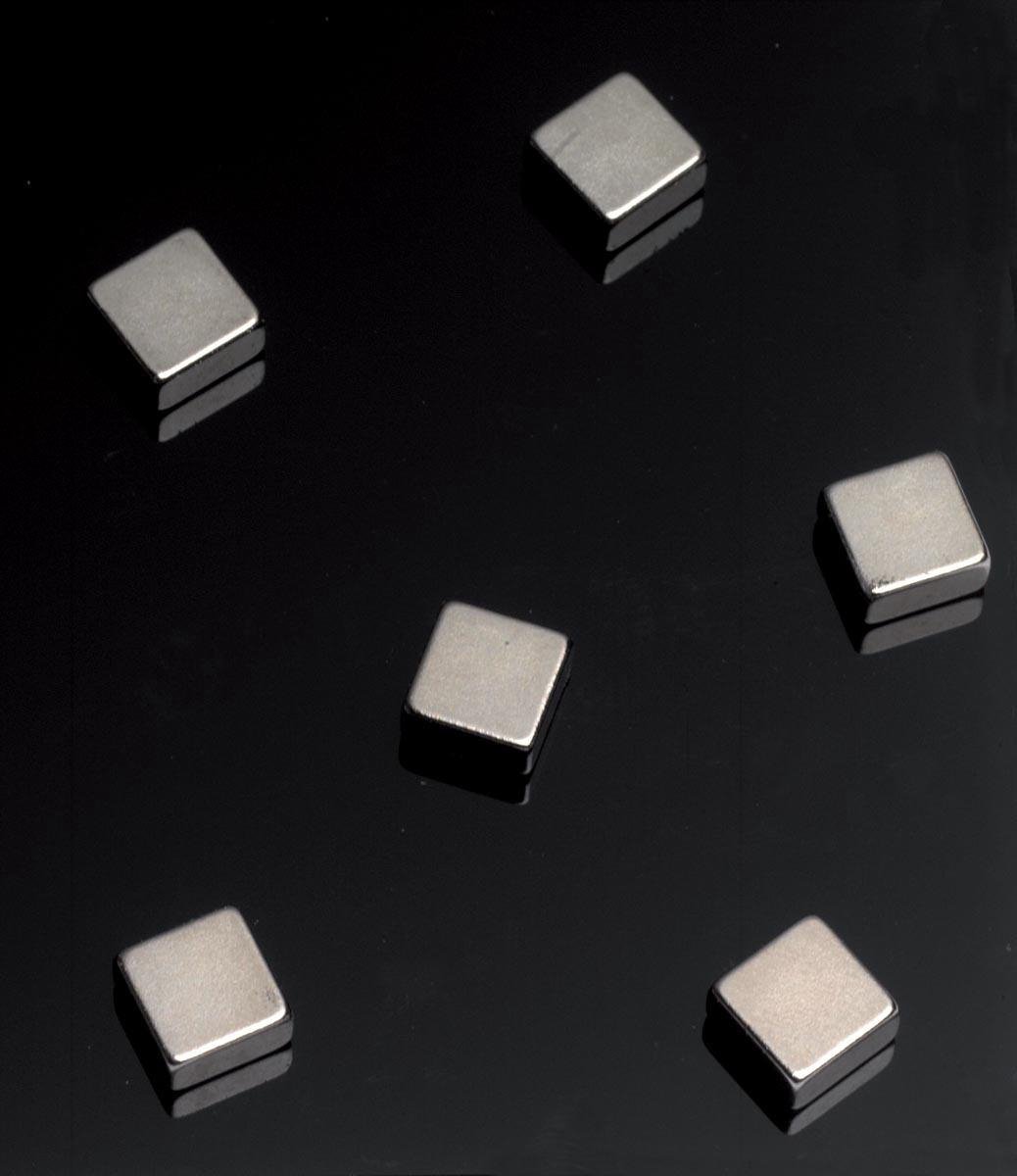 7x Naga Magneten voor glasborden 6 stuks, 10x10x5mm
