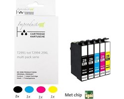 Improducts® Inkt cartridges Alternatief Epson 29XL 29 T29 new chip v4 multi pack + zwart