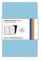 Moleskine Set of 2 Volant Notebooks Ruled Sky Blue Extra Large