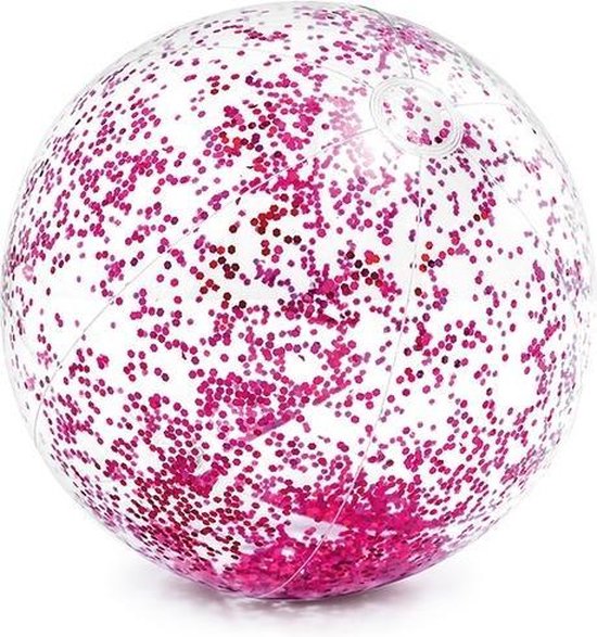 Ballon De Plage Intex Glitter 51 Cm Transparent Violet