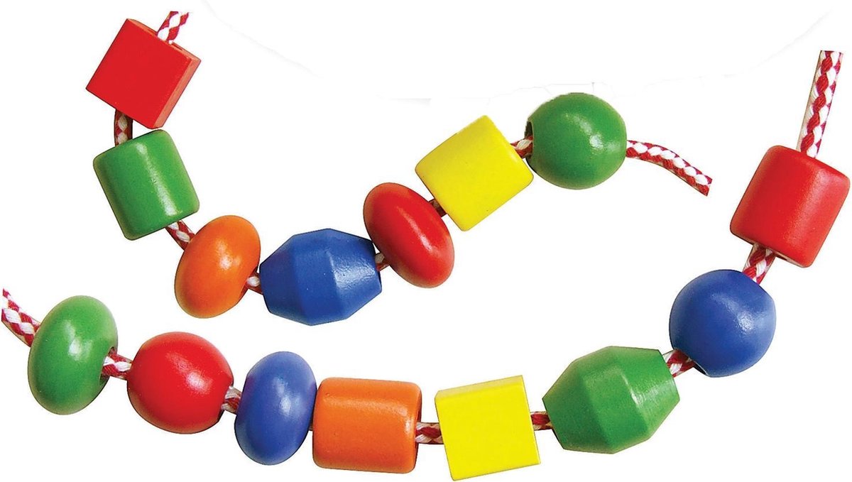 Viga Toys - Houten Rijgkralen - 90 stuks — afbeelding 10