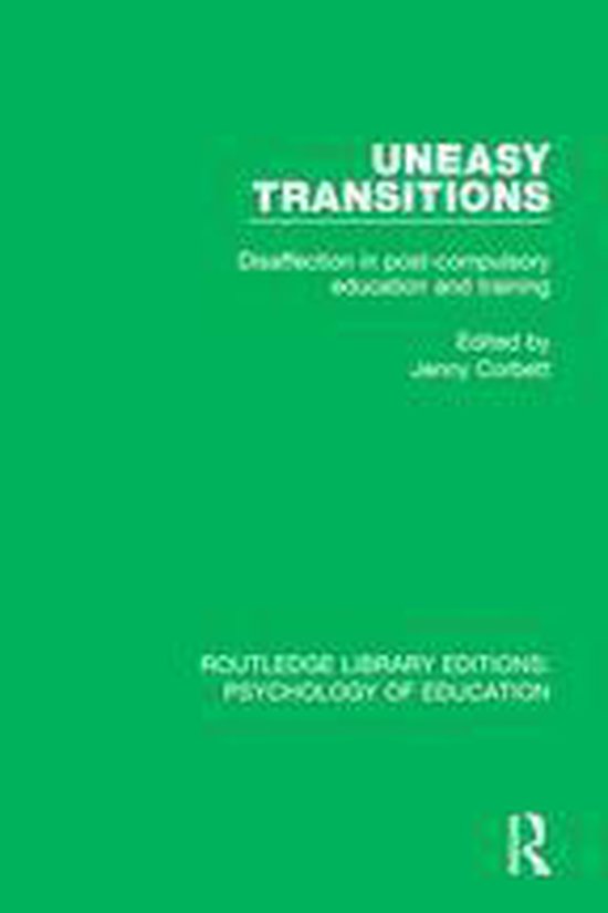 Routledge Library Editions: Psychology of Education - Uneasy ... - cover