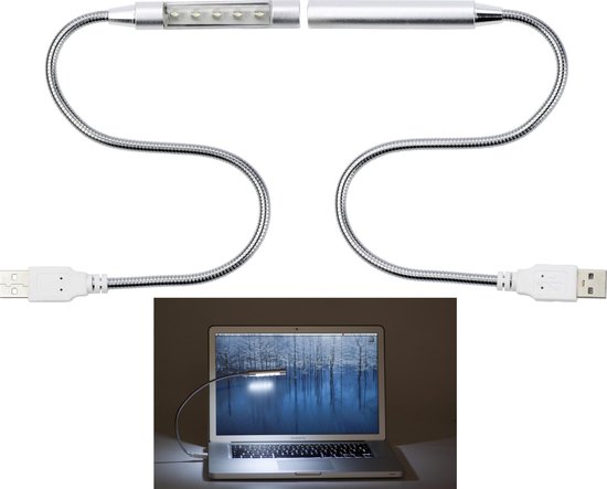 bol.com | Flexibele USB LED Lamp - Verlichting / Leeslamp Voor PC /  Computer / Laptop