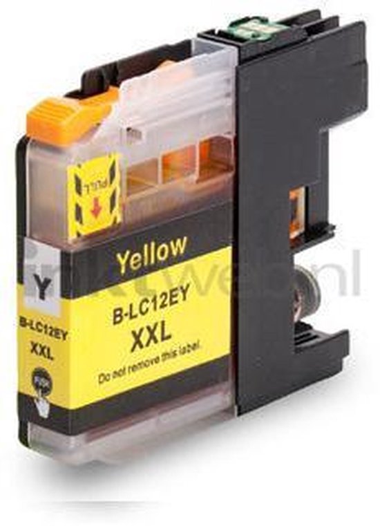 Brother LC12EY Original Tintenpatrone – Gelb – 1 Stück – Bis Zu 1.200 Seiten – Für MFC-Drucker