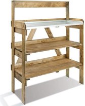 Werktafel met verzinkt werkblad - 3 boorden