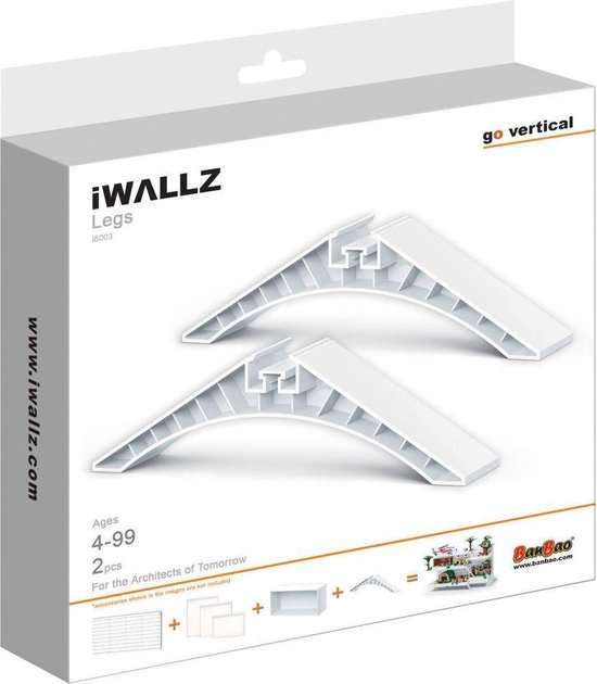 Foto: Iwallz bouwpakket steunpotenset wit 2 delig