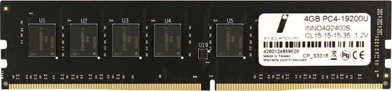 Innovation PC 402400, 4 GB, 1 x 4 GB, DDR4, 2400 MHz, Zwart
