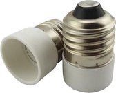 E27 fitting - E14 fitting verloopfitting 2 stuks | wit 230V AC