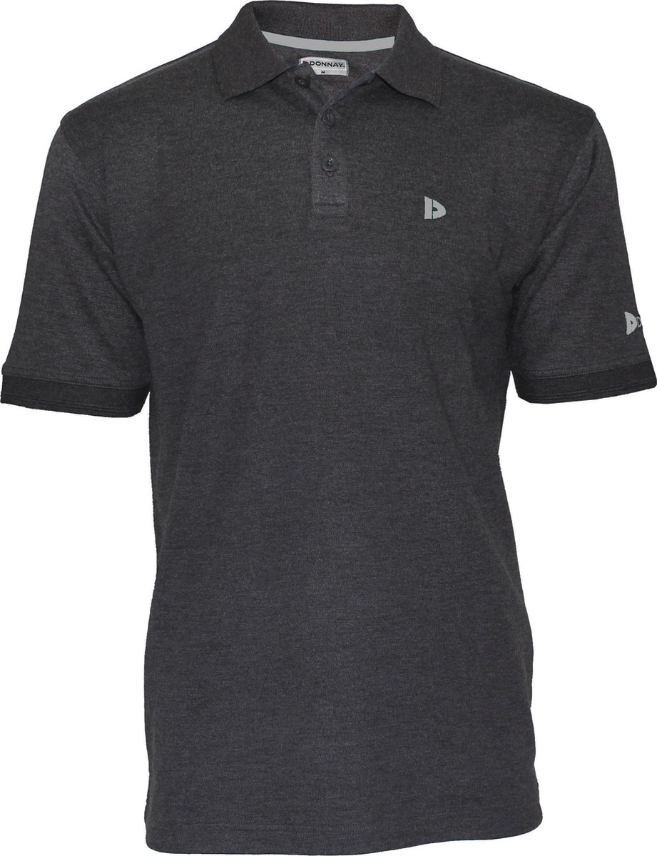 Donnay - Polo (Noah) - Sportpolo - Heren - Charcoal (037) - maat 3XL