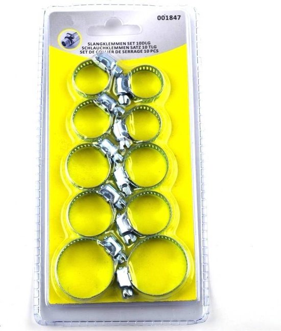 BESTYCHAO Slangklemmen, 60-delig assortiment van roestvrij staal met instelbaar bereik 6-38 mm (zwart
