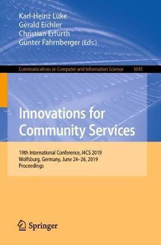Communications in Computer and Information Science1041- Inno ... - cover