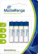 MediaRange MRBAT120 Nikkel Metaal Hydride 800mAh 1.2V oplaadbare batterij/accu