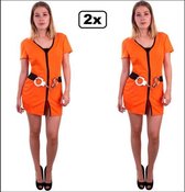 Gevangenis kostuum oranje mt.34