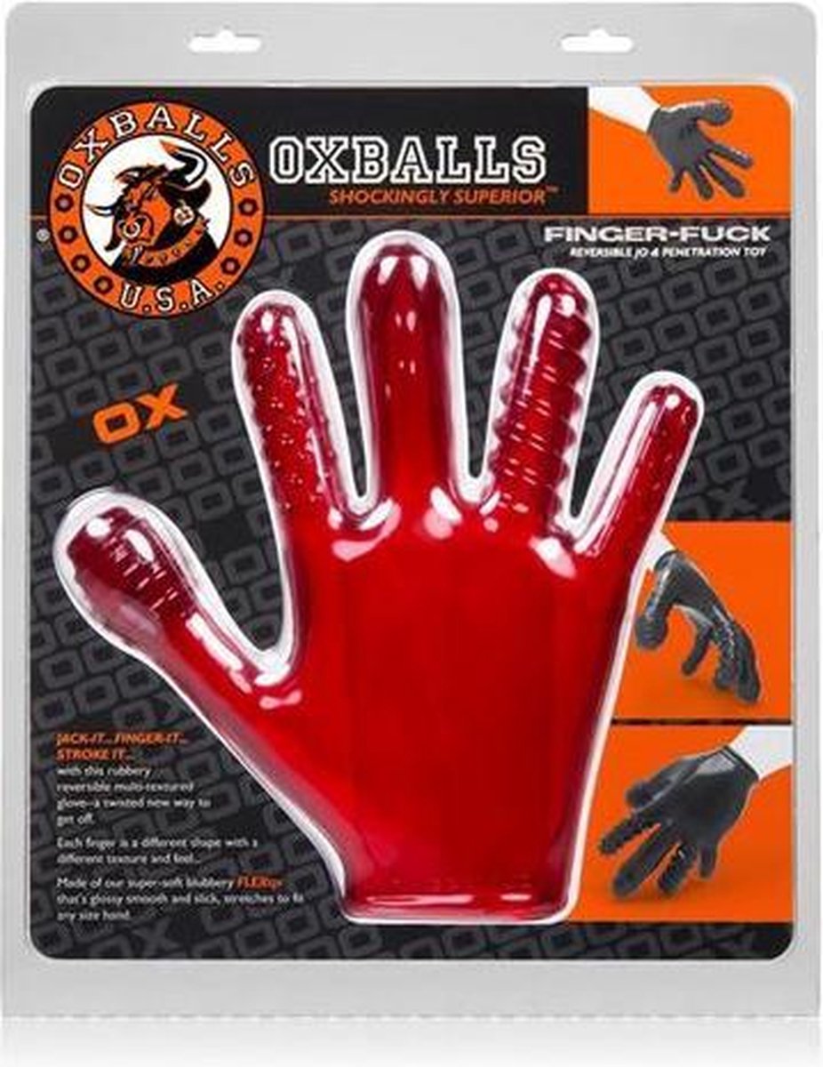 Finger Fuck Handschoen - Rood