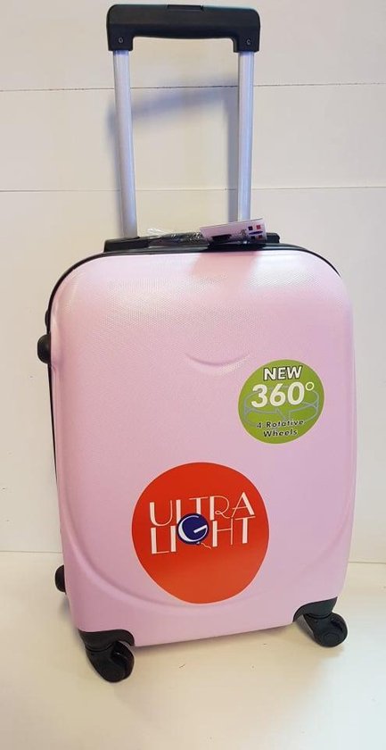 aanval periscoop Concurreren Roze koffer handbagagekoffer baby Roze 55cm licht roze | bol.com