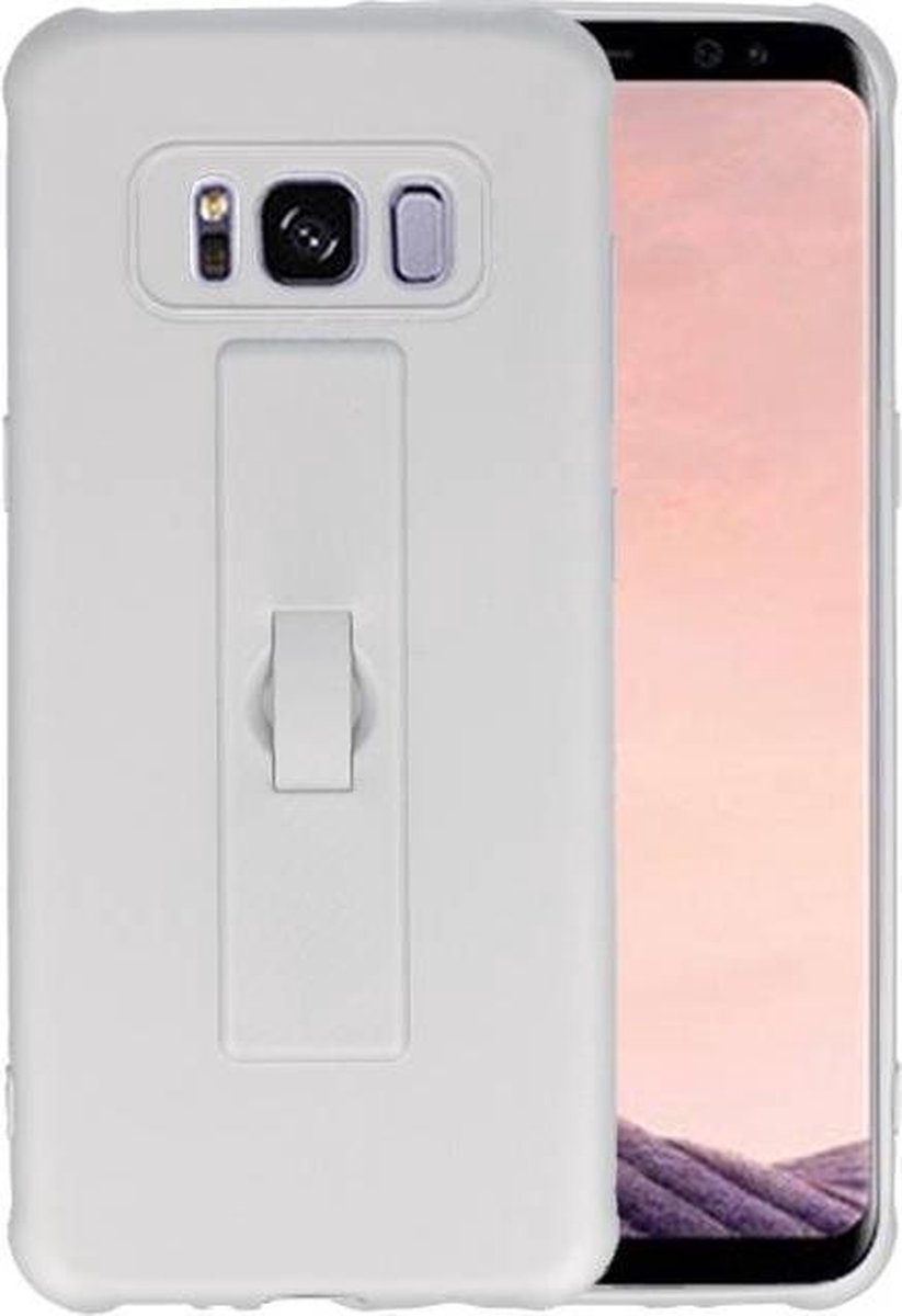 Carbon series hoesje - Backcover Geschikt voor Galaxy S8 Zilver