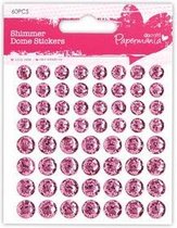 Shimmer Dome Stickers (60x) - Roze