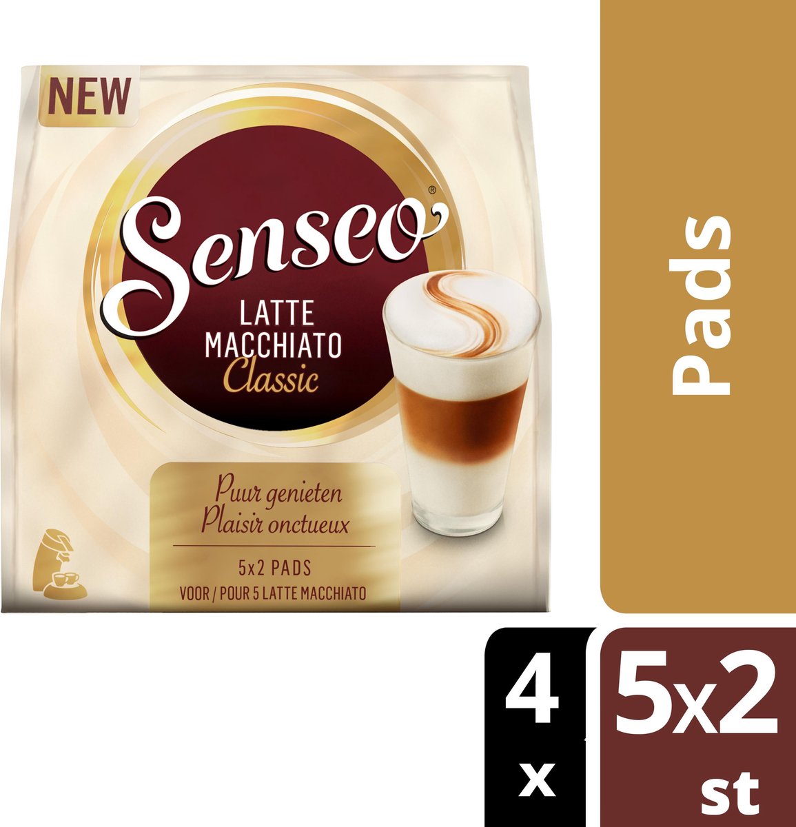 Bol Com Senseo Latte Macchiato Classic 4 X 5 X 2 Pads Voor In Je Senseo Machine