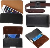 Riem Holster lederen Case Hoesje voor Huawei Y5 2 en Y6 2 Compact