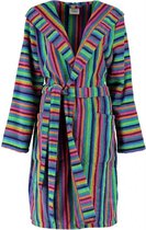 Cawö korte dames badjas badstof met capuchon multicolor  maat 42