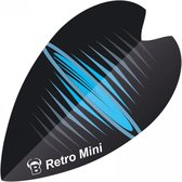 Bull's Flights Mini Retro & Retro 100 Micron Zwart/blauw