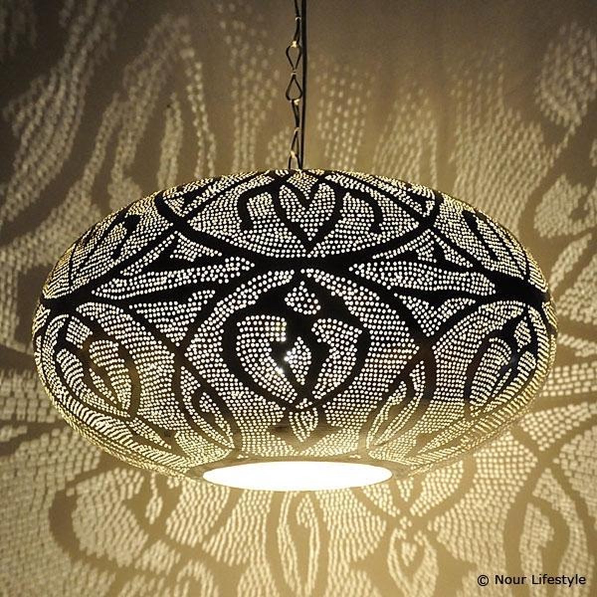 Nour Lifestyle hanglamp Kamanga in maat XL met Arabisch patroon | bol.com