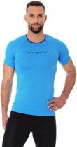 Brubeck Fietskleding Fietsshirt Heren- 3D Pro Naadloos Wielren - Mountainbike - Fiets - Trainingsshirt - Korte Mouw - Blauw -XL
