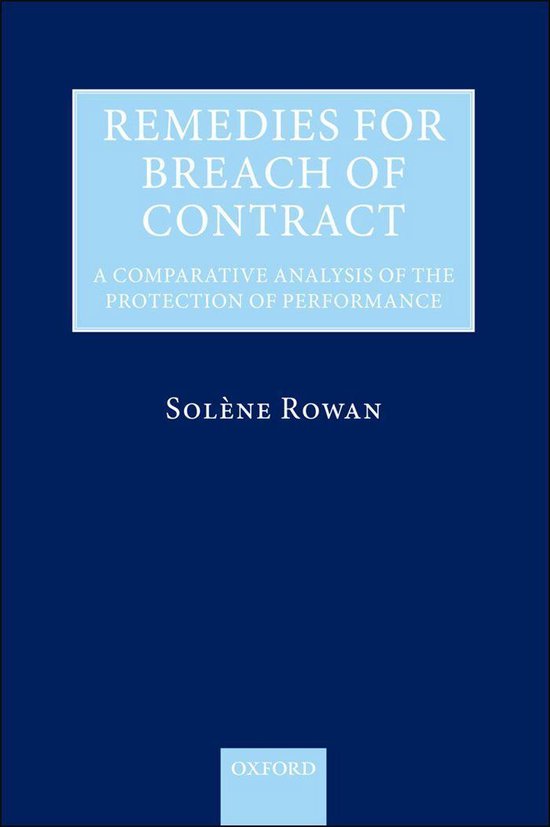 Remedies for Breach of Contract: A Comparative Analysis of t ... - cover